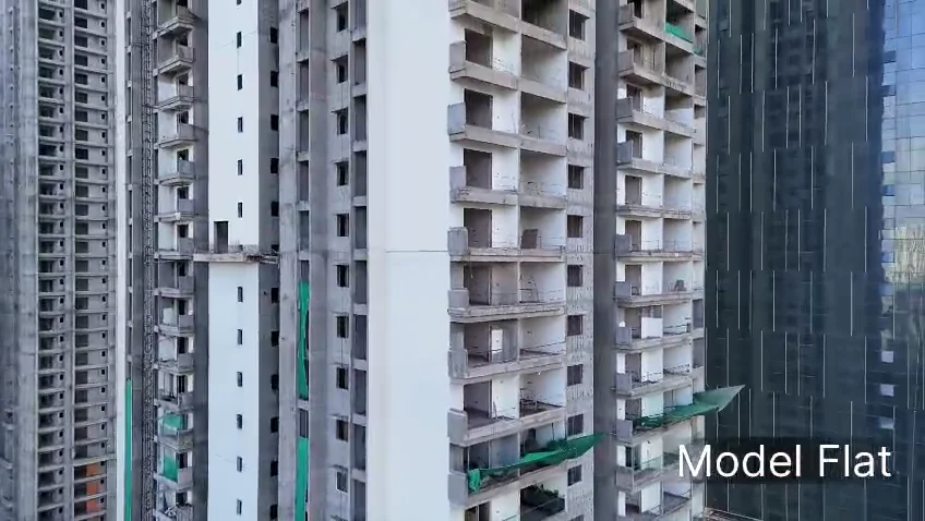 Construction progress frame supplied in the project video
